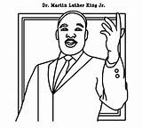 Martin Luther King Coloring Pages Jr Dr Printable Mlk Getcolorings Drawing Getdrawings Color Colorings sketch template
