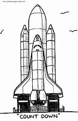 Coloring Pages Space Shuttle Printable Transportation Kids Color Sheet Shuttles Kleurplaten Sheets Found Boat sketch template
