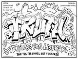 Coloring Pages Truth Getdrawings Graffiti sketch template