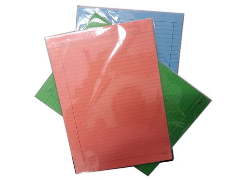 size multicolour  side ruled sheet  project  pack