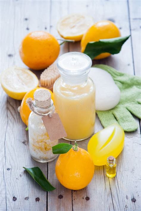 organic lemon spa stock image image  homemade fruit