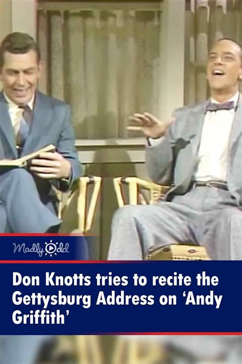don knotts tries to recite the gettysburg address on ‘andy griffith