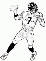Quarterback Superbowl Bowl Coloringhome Brady Getcolorings sketch template