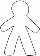 Outline Body Template Clipart Human Man Gingerbread Drawing Person Kids Blank Coloring Clip Printable Figure Children Iron Easy Female Printables sketch template