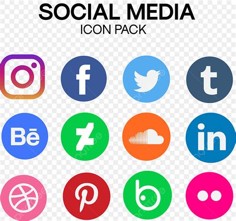social media marketing clipart transparent background popular social media icon pack social