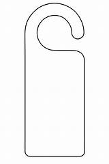 Hanger Hangers Cutout Doorknob Outline Vectorified sketch template
