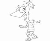 Flynn Phineas Coloring sketch template