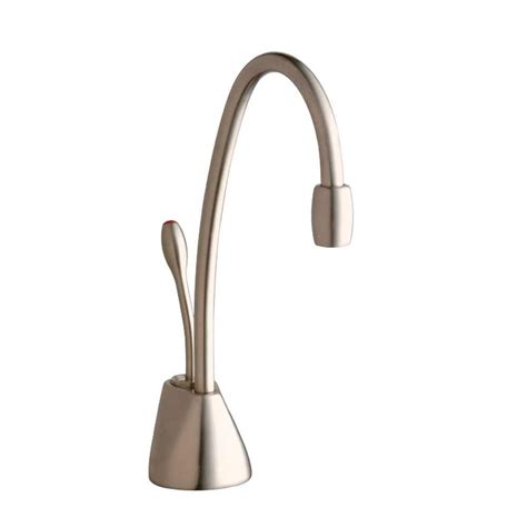 insinkerator indulge contemporary single handle instant hot water dispenser faucet  satin