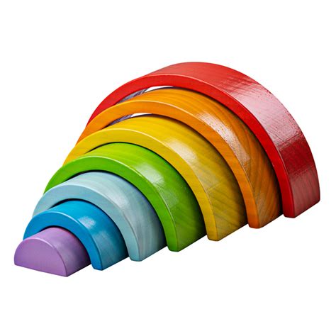wooden stacking rainbow small qt toys games