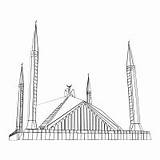 Faisal Mosque sketch template