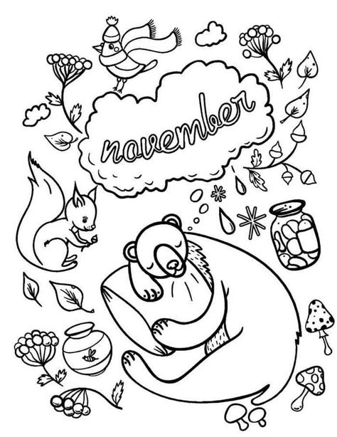 november month coloring pages printable november coloring pages