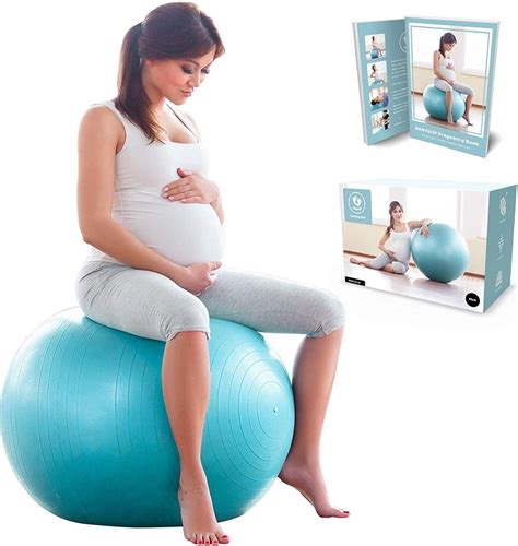 zwangerschaps yogabal fitnessbal zwangerschap  cm turqoise bol