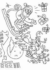 Kerstman Schlitten Weihnachtsmann Slee Natale Babbo Slitta Colorare Malvorlage Ausmalbilder Schoolplaten Ausdrucken Disegno sketch template