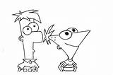 Phineas Ferb Coloring Print Pages Color Kids Getcolorings Adult Printable sketch template