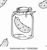 Jar Pickles Coloring Template Pages sketch template