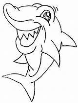 Basking Tiburones Cartoon Sharks Getcolorings Tiburon Something sketch template