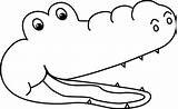 Alligator Crocodile Preschool Clipartmag Mycutegraphics Wikiclipart Teeth sketch template