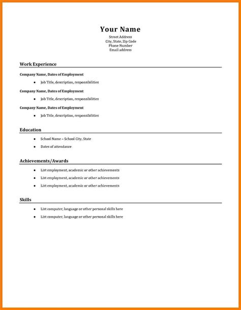 simple resume format   ms word   great fit  job