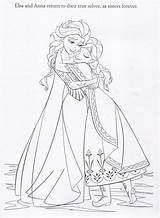 Frozen Coloring Pages Disney Printable Elsa Anna Fanpop Illustrations Official Version Click Lovebugsandpostcards sketch template