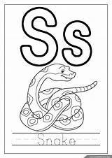 Coloring Alphabet Snake Pages Letter Letters Englishforkidz Queen Rabbit sketch template
