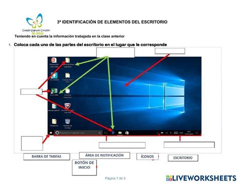 Partes Del Escritorio De Mi Computador Worksheet Live Worksheets