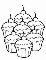 Coloring Pages Cupcake Baking Clipart Kitty Hello Cupcakes Easy Bakery Printable Color Getcolorings Print Getdrawings Library Comments sketch template