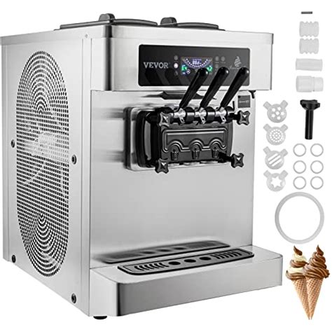 Vevor Countertop Ice Cream Maker 20 28l H Yield 2 1 Flavors Soft