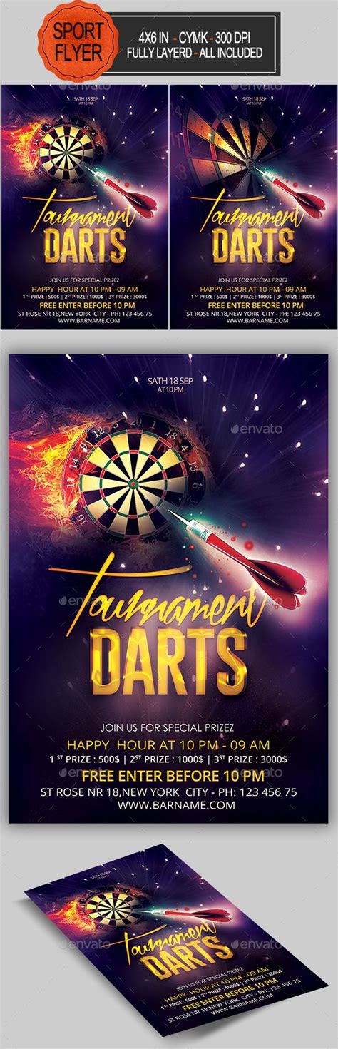 darts flyer flyer sports flyer event flyer