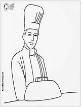 Gambar Mewarnai Profesi Masak Chef Juru Pekerjaan Papan Pilih sketch template