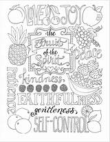 Coloring Pages Christian Adult Adults Spirit Fruit Scripture Printable Summer Kids Sheets Bible Color Religious Inspirational Colouring School Printables Info sketch template