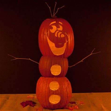 halloween  olaf pumpkin carving template ftm