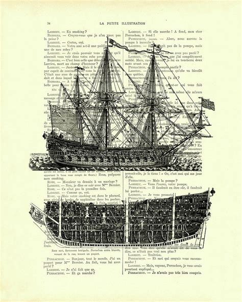 pirate ship diagram mixed media  madame memento fine art america