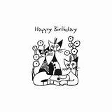 Rosina Wachtmeister Tampon Birthday sketch template