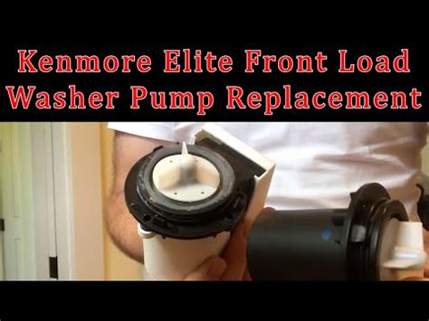 replace  drain pump   kenmore elite front load washer youtube