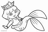 Dora Mermaid Coloring Pages Color Printable Kids Getdrawings Cool2bkids Getcolorings sketch template