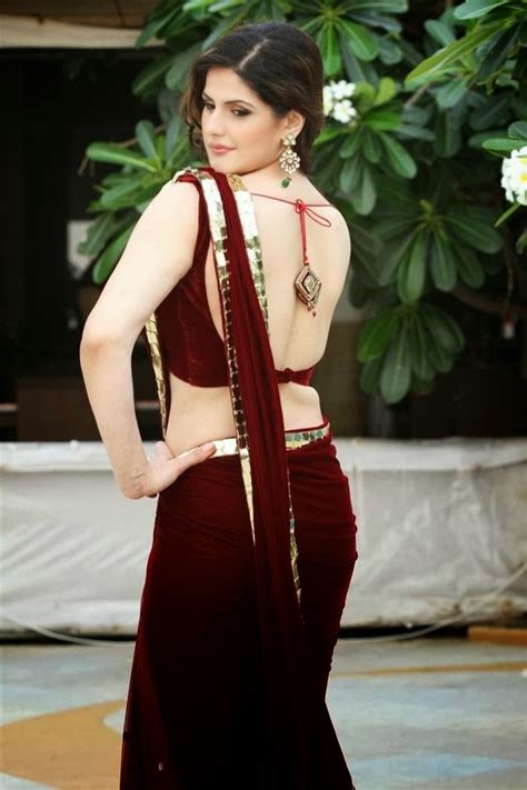 Zarine Khan In Marron Saree Latest Photo Stills Ye Kya