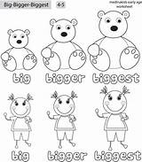 Coloring Pages Bigger Biggest Big Worksheets Preschool Kids Sizes Pre Punctuation Measurement Search Again Bar Case Looking Don Print Use sketch template