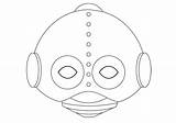 Mask Robot Cut Print Masks Kids Funny Craft Crafts Hellokids sketch template