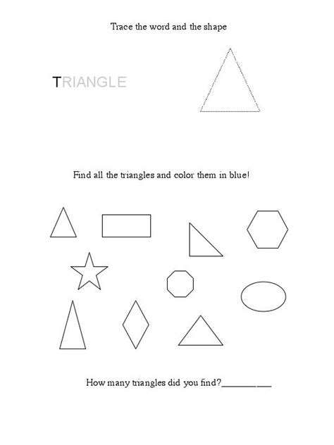 images  triangle tracing worksheet triangle shape preschool