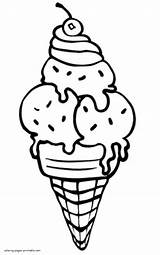 Ice Cream Coloring Pages Printable Kids Food Drawing Helados Summer Beautiful Cupcake Colouring Sundae Sheets Drawings Cute Print Clipartmag Easy sketch template