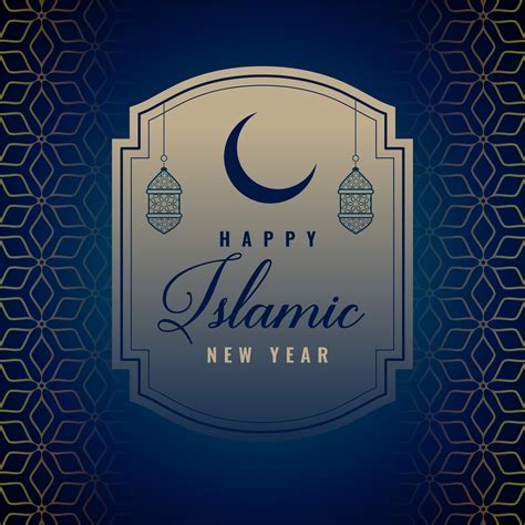 happy islamic  year background   vector art stock