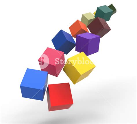 blocks falling showing action  solutions royalty  stock image