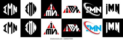 imn letter logo design  style stock vector royalty