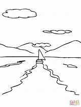 Fjords Sailing Coloring Pages Silhouettes sketch template