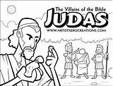Judas Betrays Christ Sellfy sketch template