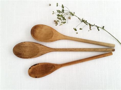 vintage wooden spoons wood spoons baking cooking etsy wood spoon wooden spoons