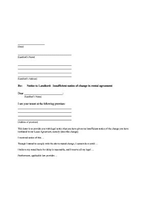 printable sample letter  tenant  pay rent  time forms