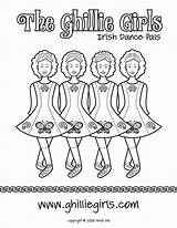 Irish Coloring Dance Pages Girls Dancing Ghillie Heidi Step Printable Pals Setter Book Will Dresses Dancers Color Popular Colorings Kids sketch template