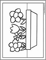 Coloring Spring Flower Flowers Planter Printables Colorwithfuzzy sketch template