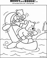 Boone Canoeing Benny Colouring sketch template